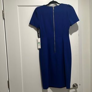 Calvin Klein Short-Sleeve Sheath Dress in color Aquamarine. Size 8.